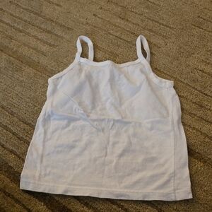 5/25 Hanes White Girls' Cotton Camisole Tank Top Size 6 Small